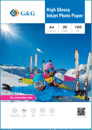 G&G Glossy Photo Paper HP 180g A4 20 SHEETS