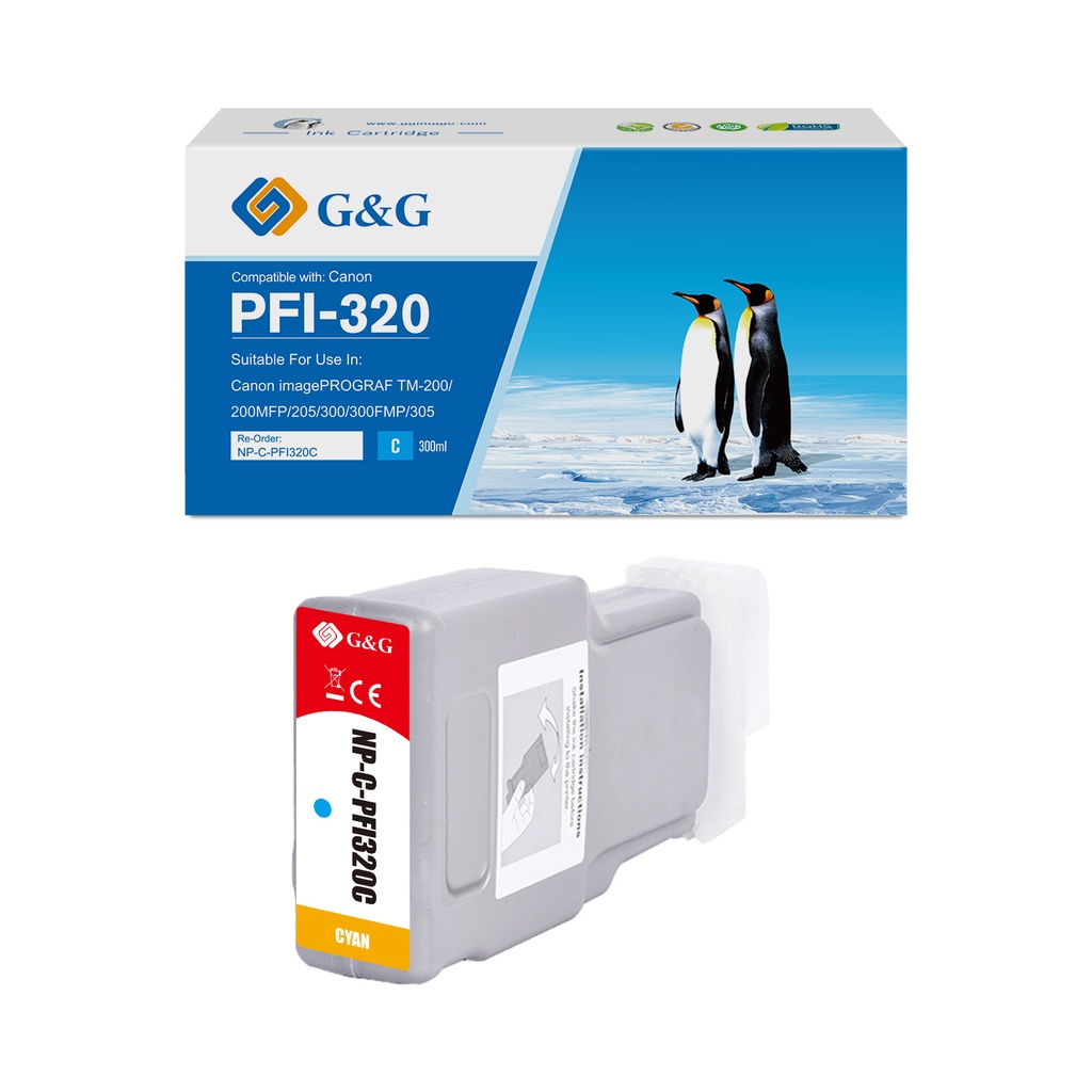 G&G Compatible Canon PFI-320 Inkjet Cartridge Cyan