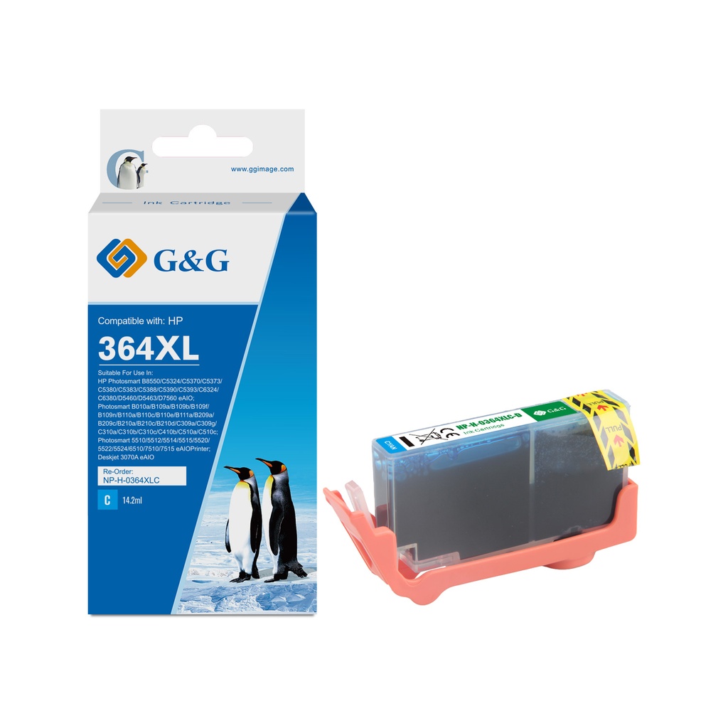 G&G Compatible HP CB323EE (HP364XL) Ink C