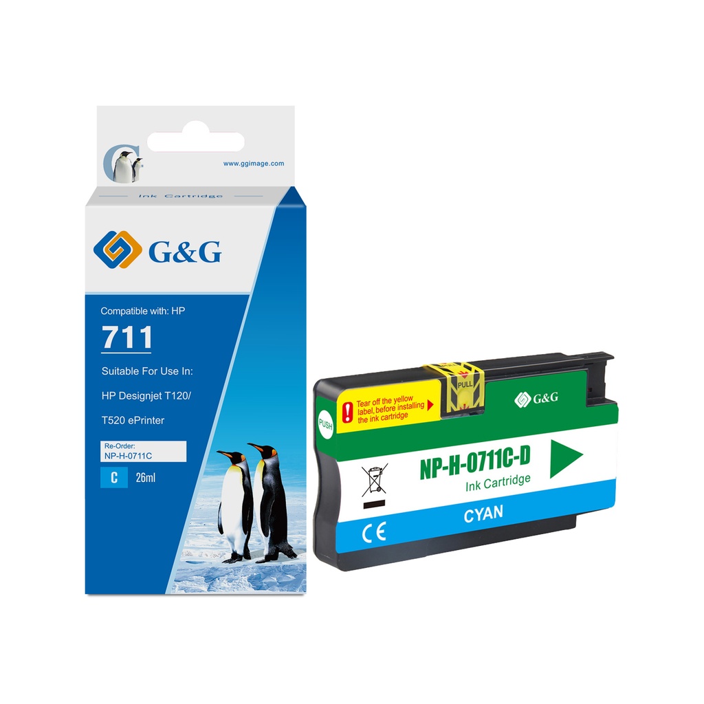 G&G Compatible HP CZ130A(HP711) Ink C