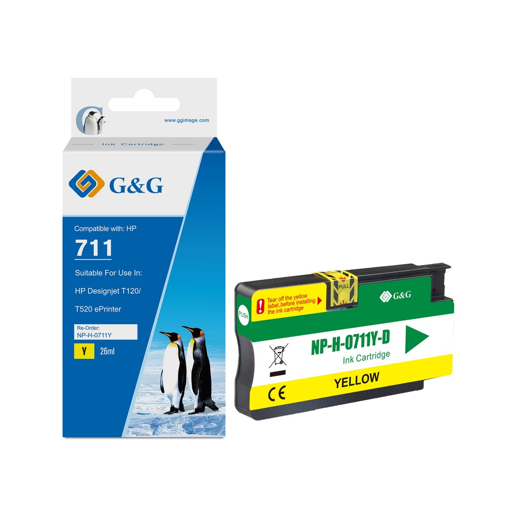 G&G Compatible HP CZ132A(HP711) Ink Y