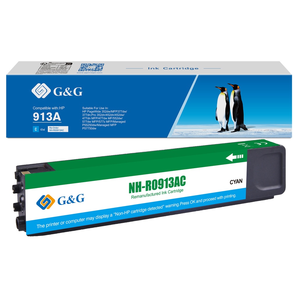 G&G Remanufactured HP F6T77AE (913A) Inkjet Cartridge C[No Restock]