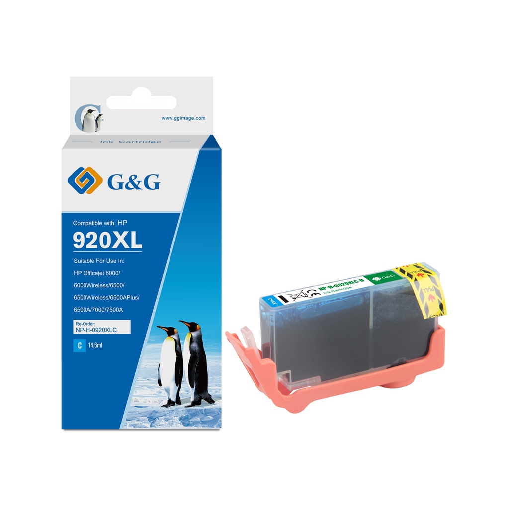 G&G Compatible HP 920XLC Ink C