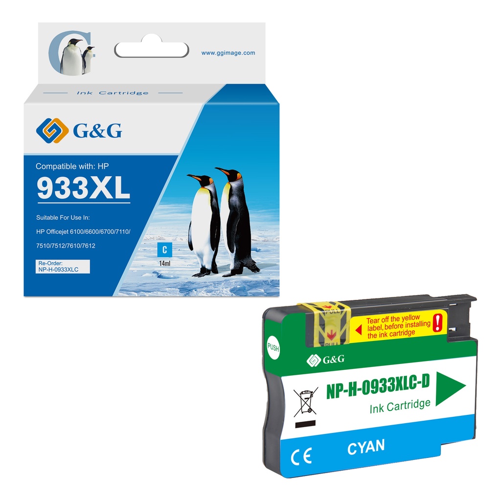 G&G Compatible HP 933XLC Ink C