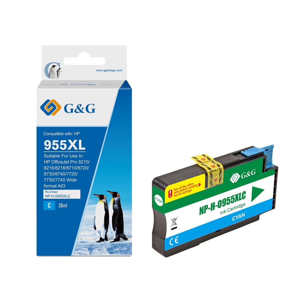 G&G Compatible HP 955XL Inkjet Cartridge Cyan