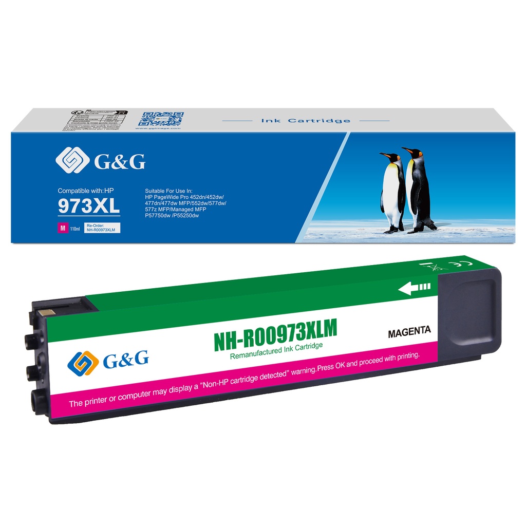 【202602下架 No Restock产品无库存无来货】G&G Remanufactured HP F6T82AE (973XL) Inkjet Cartridge M[No Restock]