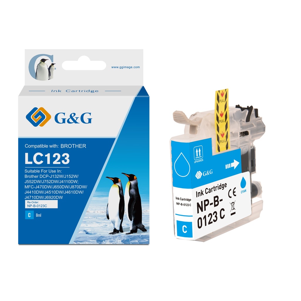 G&G Compatible Brother LC123C Ink C
