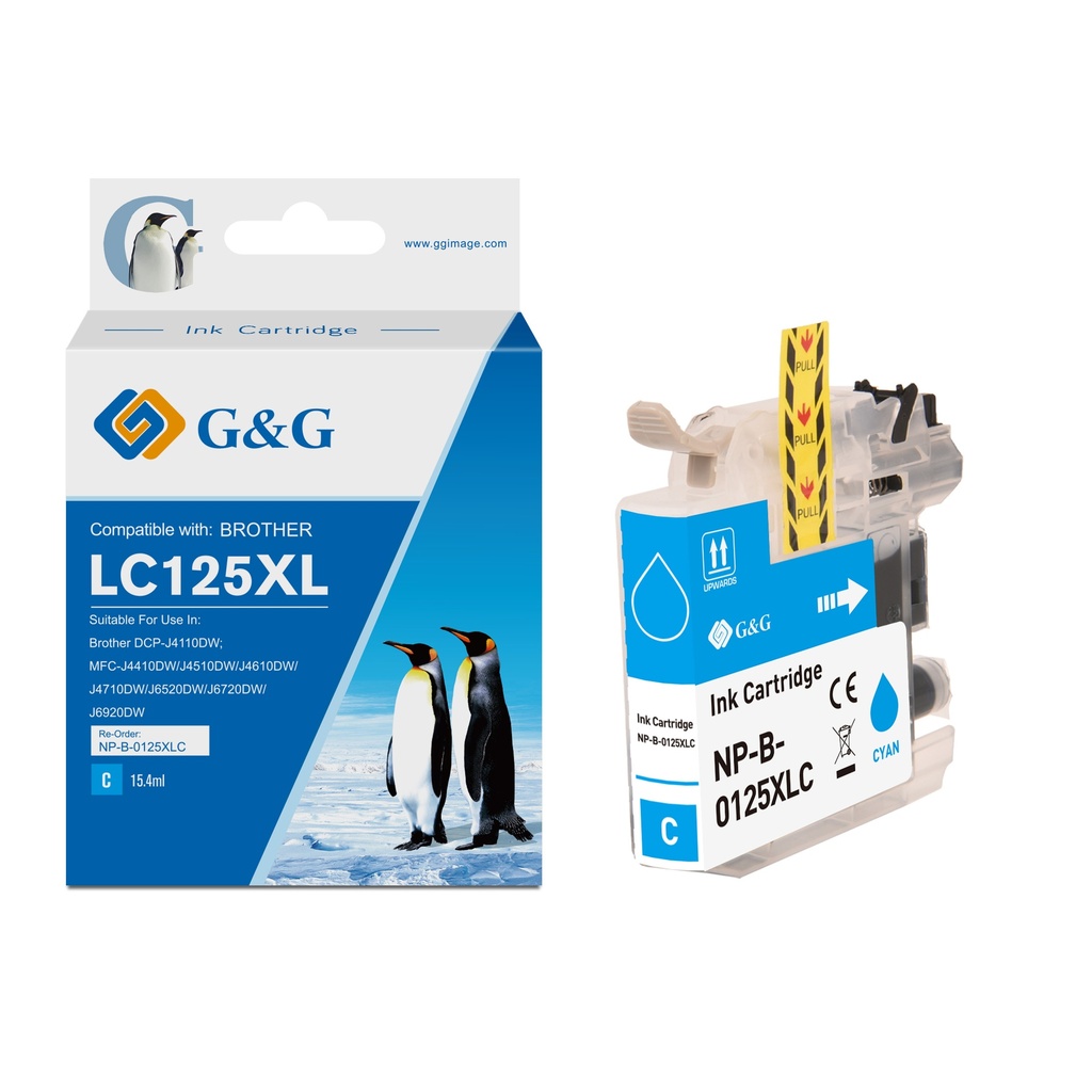 G&G Compatible Brother LC125XLC Ink C