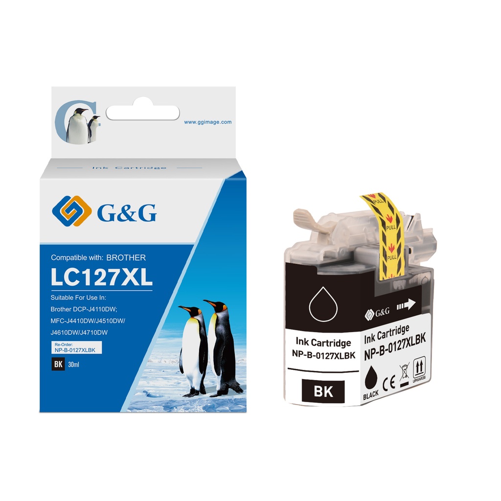G&G Compatible Brother LC127XLBK Ink B