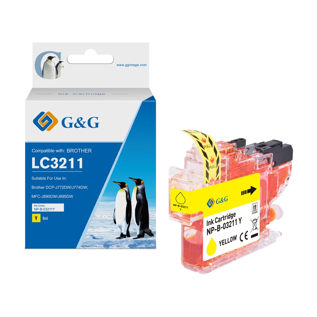 G&G Compatible Brother LC3211Y Ink Y