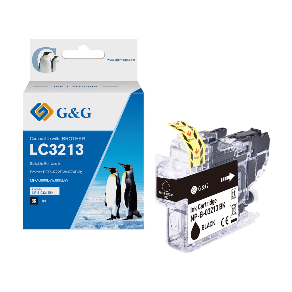G&G Compatible Brother LC3213BK Ink B