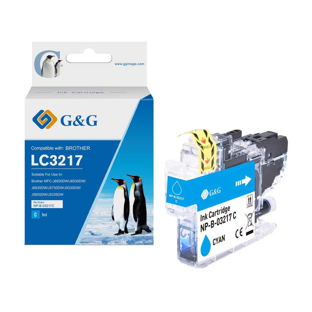 G&G Compatible Brother LC3217C Ink C