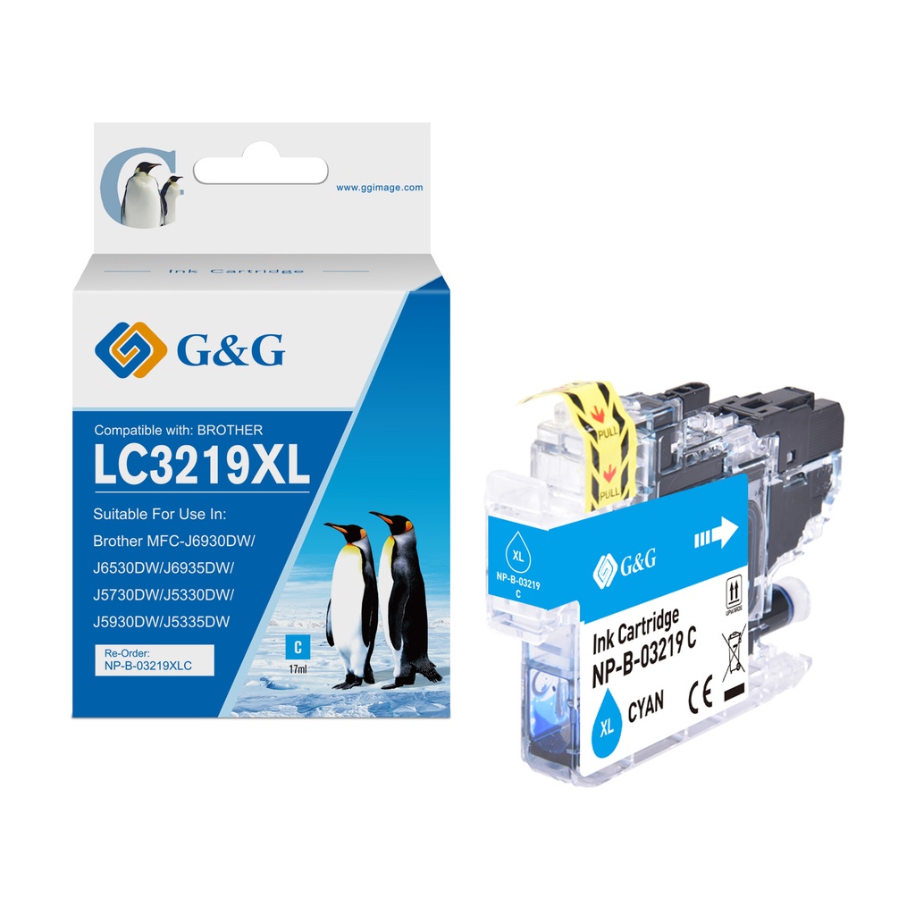 G&G Compatible Brother LC3219XLC Ink C