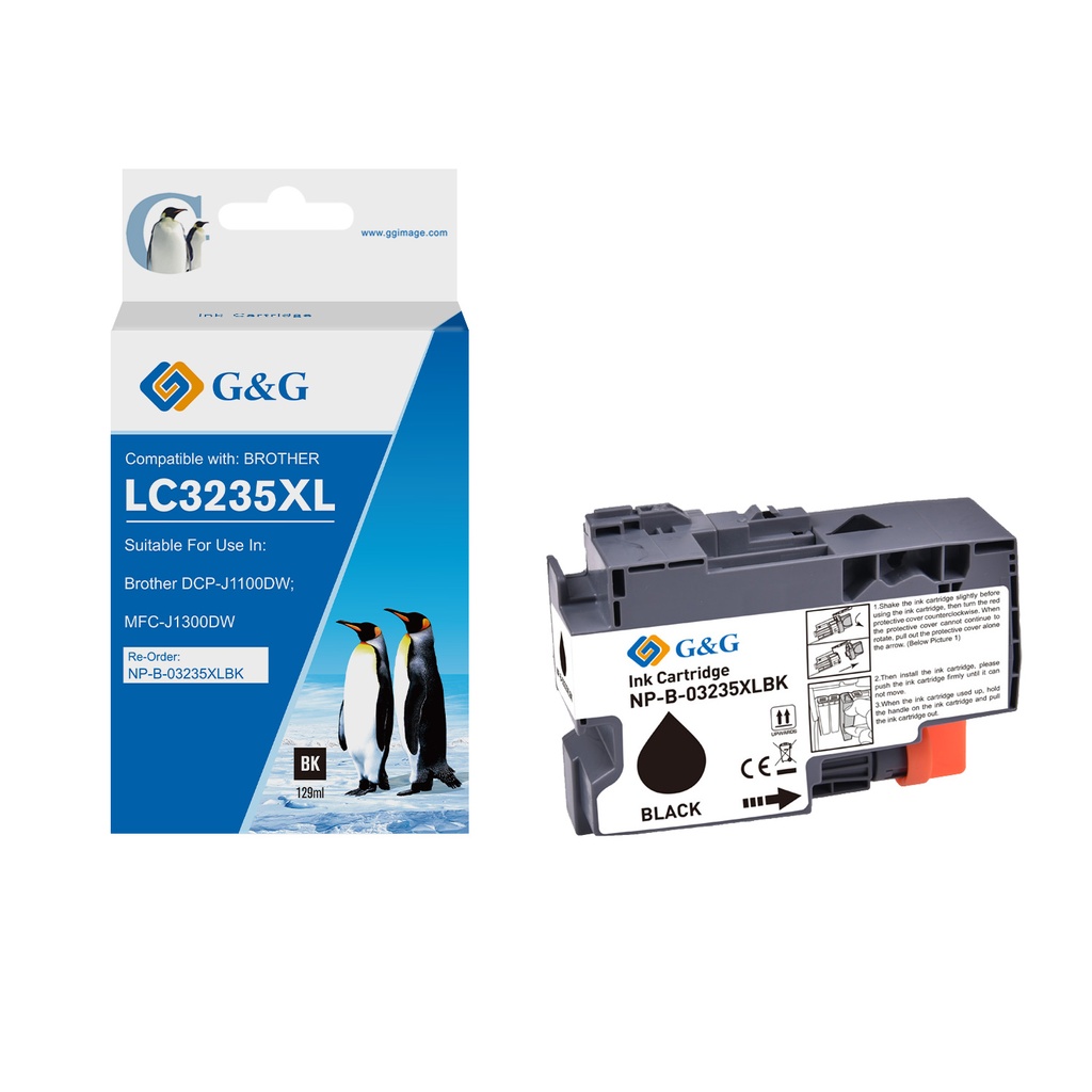 Bulk Compatible Brother LC3235XLBK Inkjet Cartridge BK