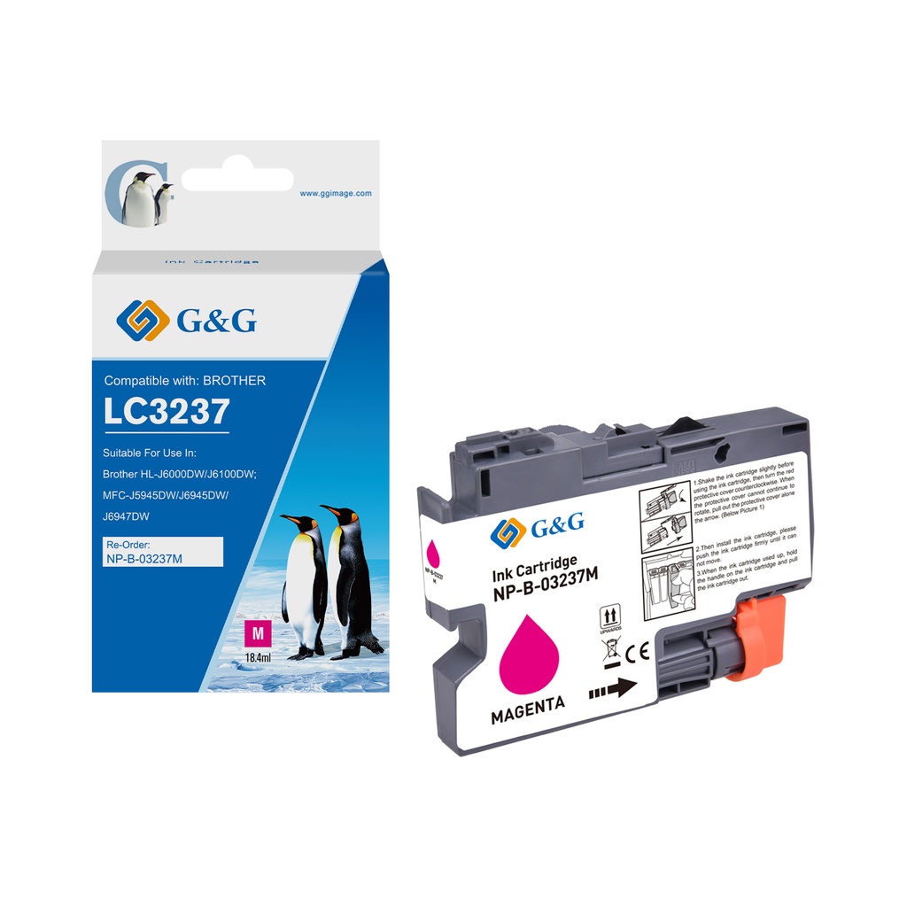 G&G Compatible Brother LC3237M Ink M