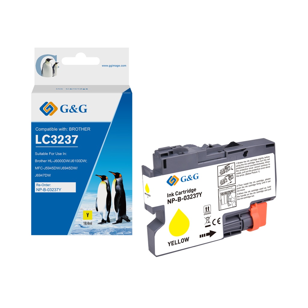 G&G Compatible Brother LC3237Y Ink Y