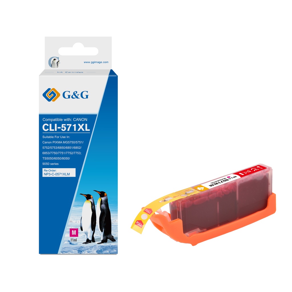 G&G Compatible Canon CLI-571XLM Ink M