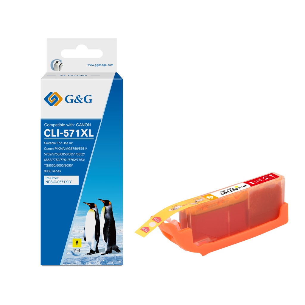 G&G Compatible Canon CLI-571XLY Ink Y