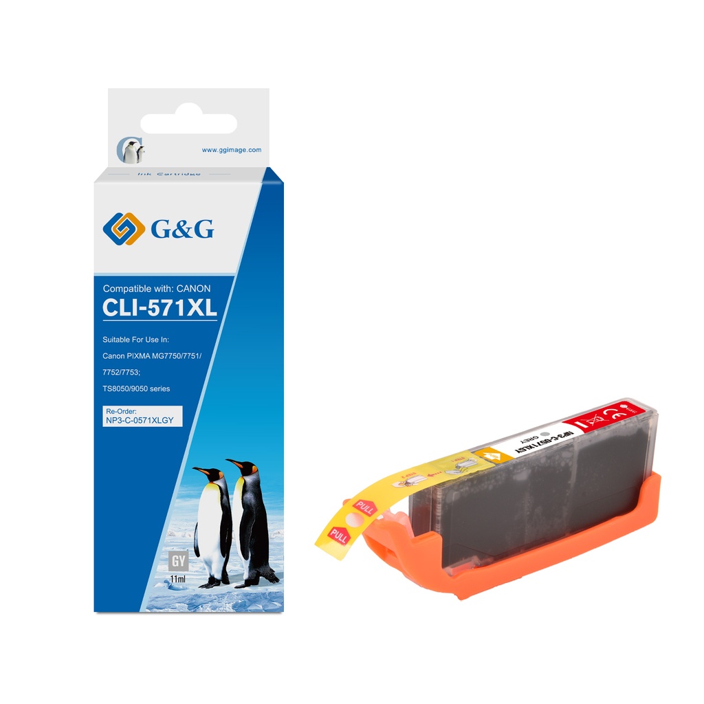 G&G Compatible Canon CLI-571XLGY Ink GY