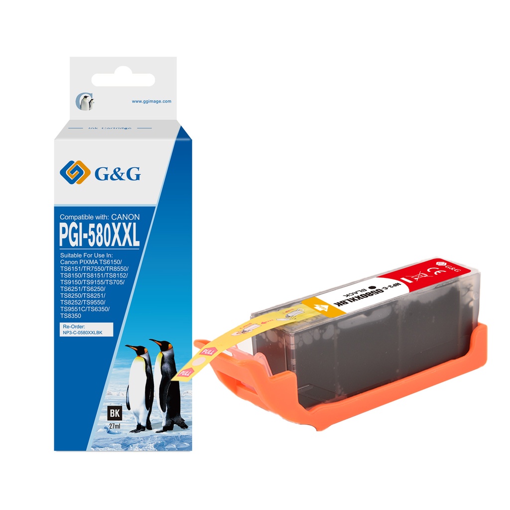 G&G Compatible Canon PGI-580XXLPGBK Ink B