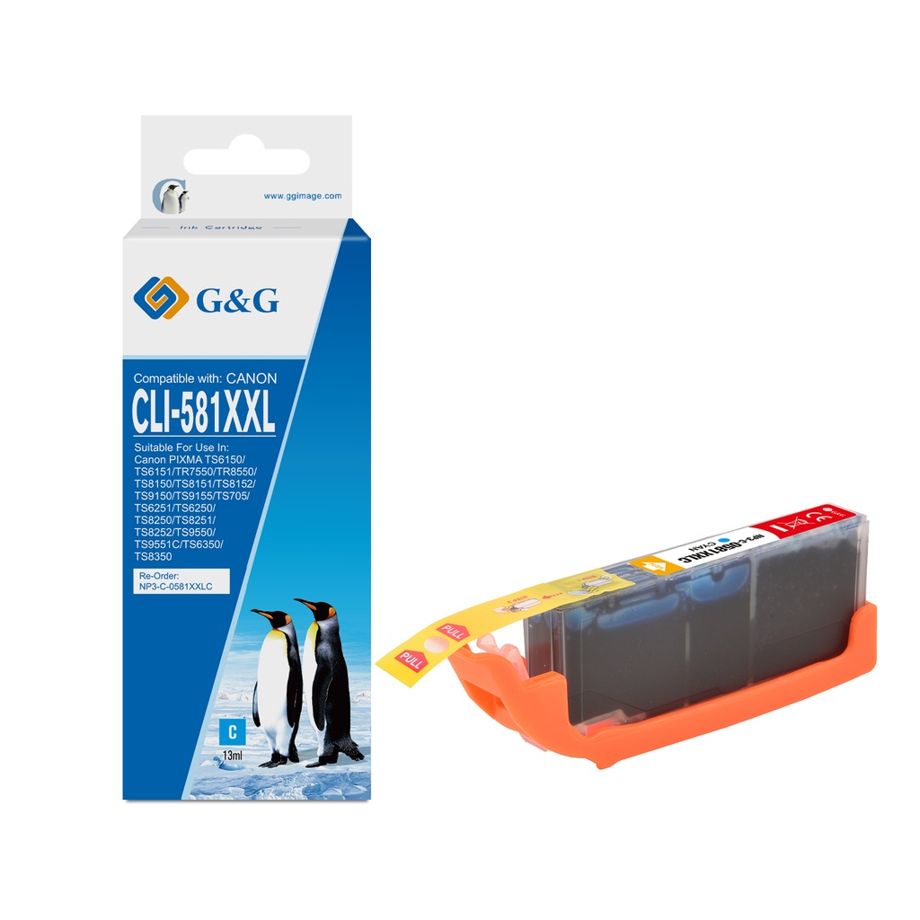 G&G Compatible Canon CLI-581XXLC Ink C