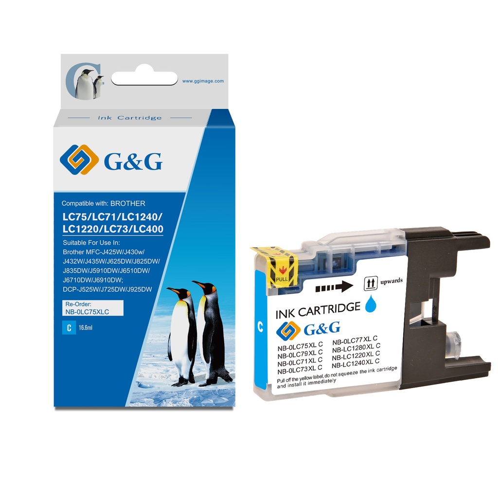 G&G Compatible Brother LC1240/LC1240C Ink C