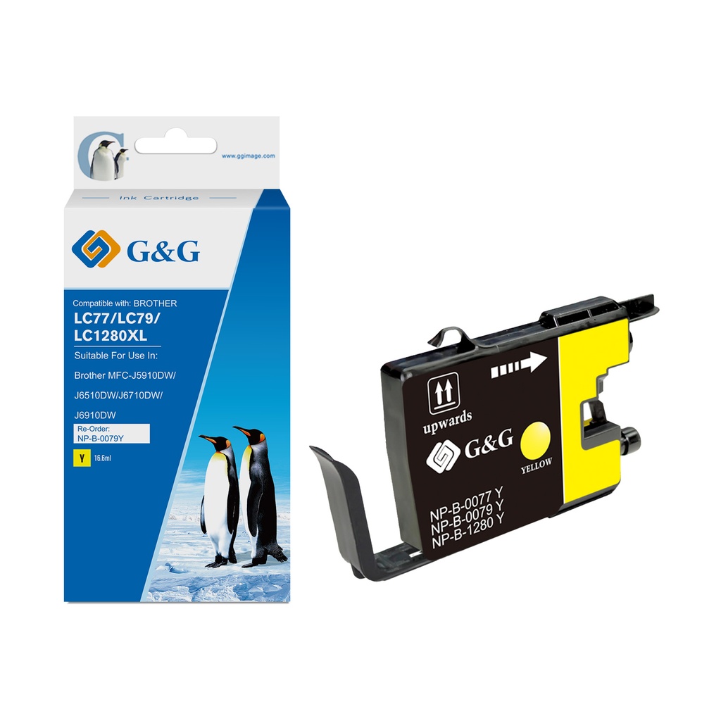 G&G Compatible Brother LC1240/LC1280Y Ink Y