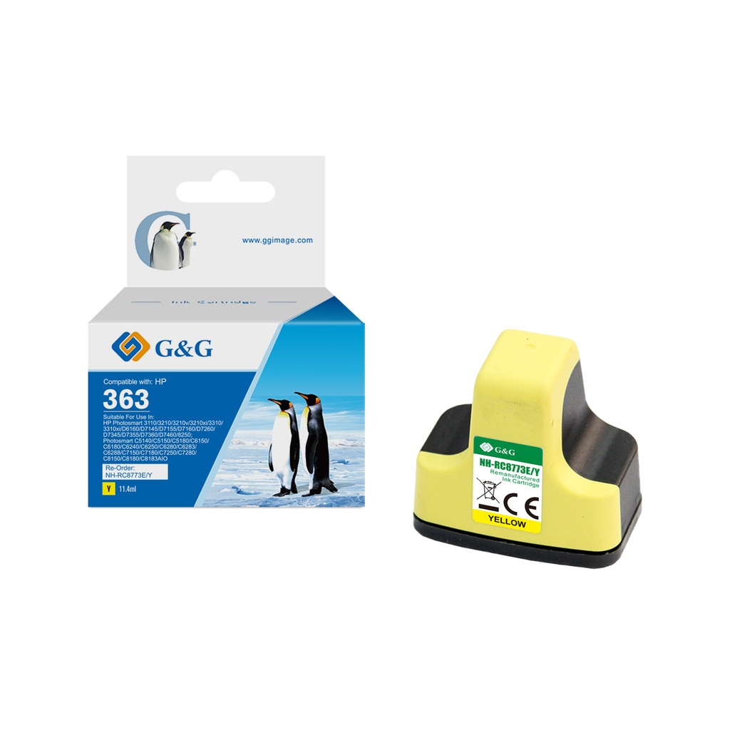 G&G Remanufactured HP C8773WA (363) Inkjet Cartridge Y