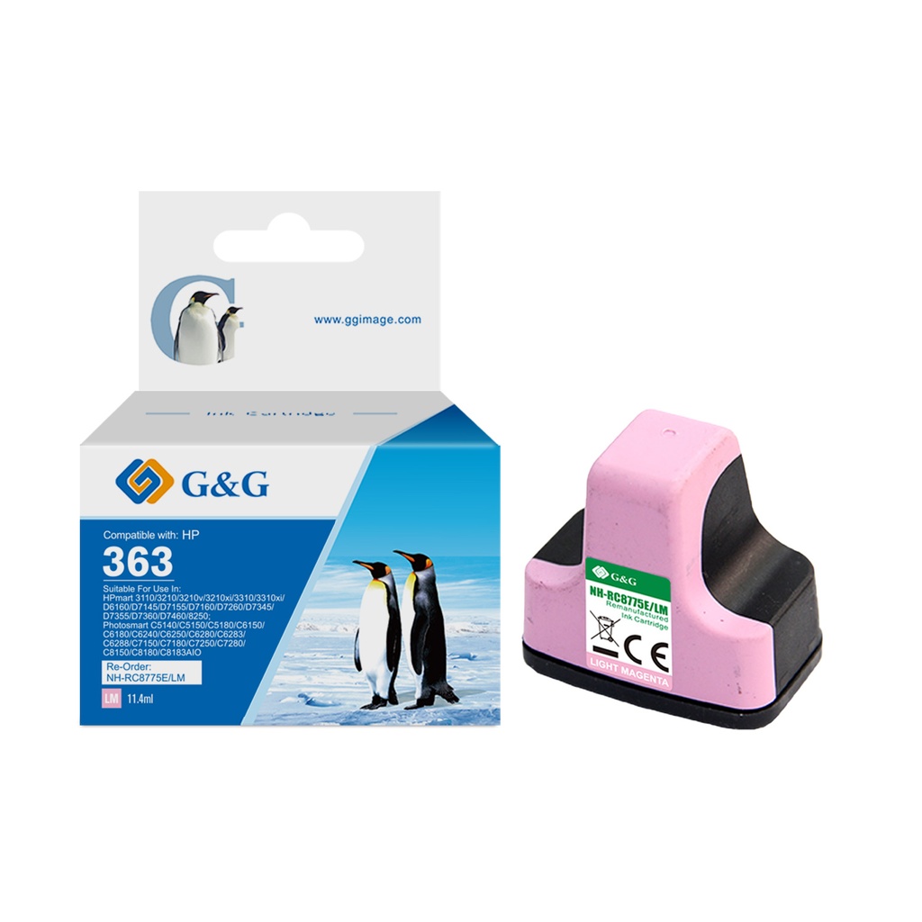 G&G Remanufactured HP C8775WA (363) Inkjet Cartridge Light Magenta