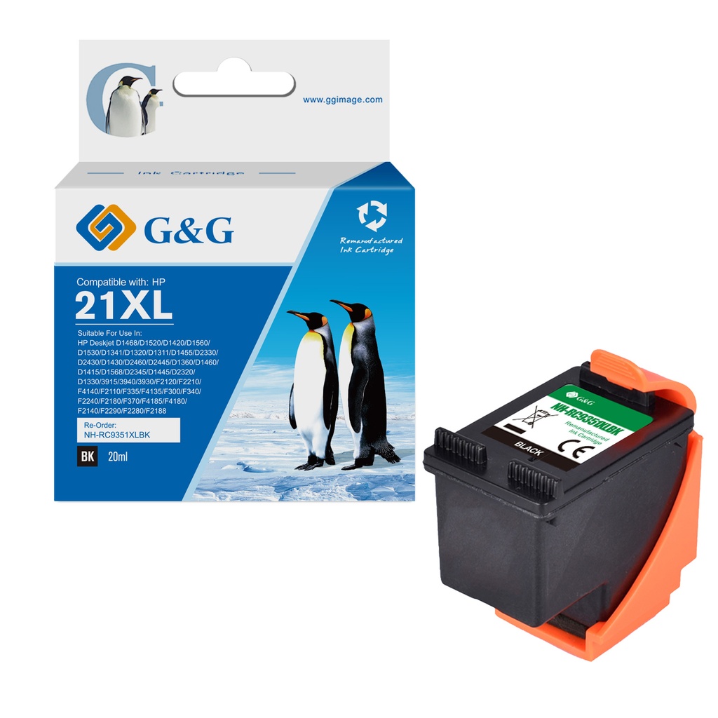 G&G Remanufactured HP C9351G (021XL) Inkjet Cartridge B