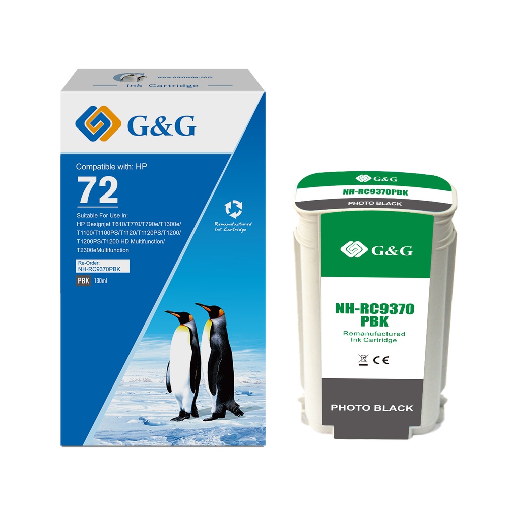 G&G Remanufactured HP C9370A Inkjet Cartridge Photo Black