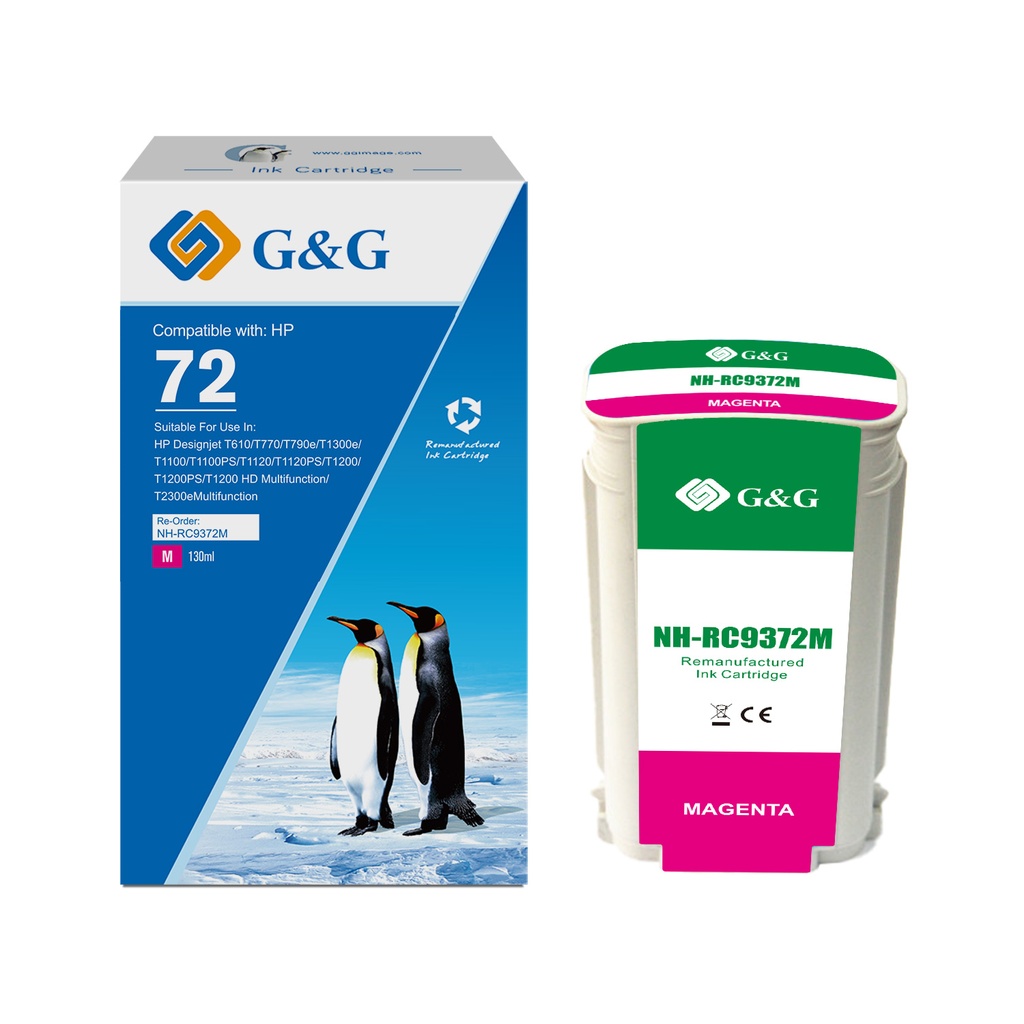 G&G Remanufactured HP C9372A Inkjet Cartridge Magenta