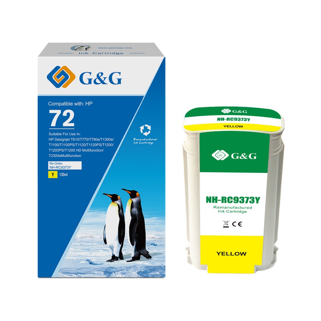 G&G Remanufactured HP C9373A Inkjet Cartridge Yellow