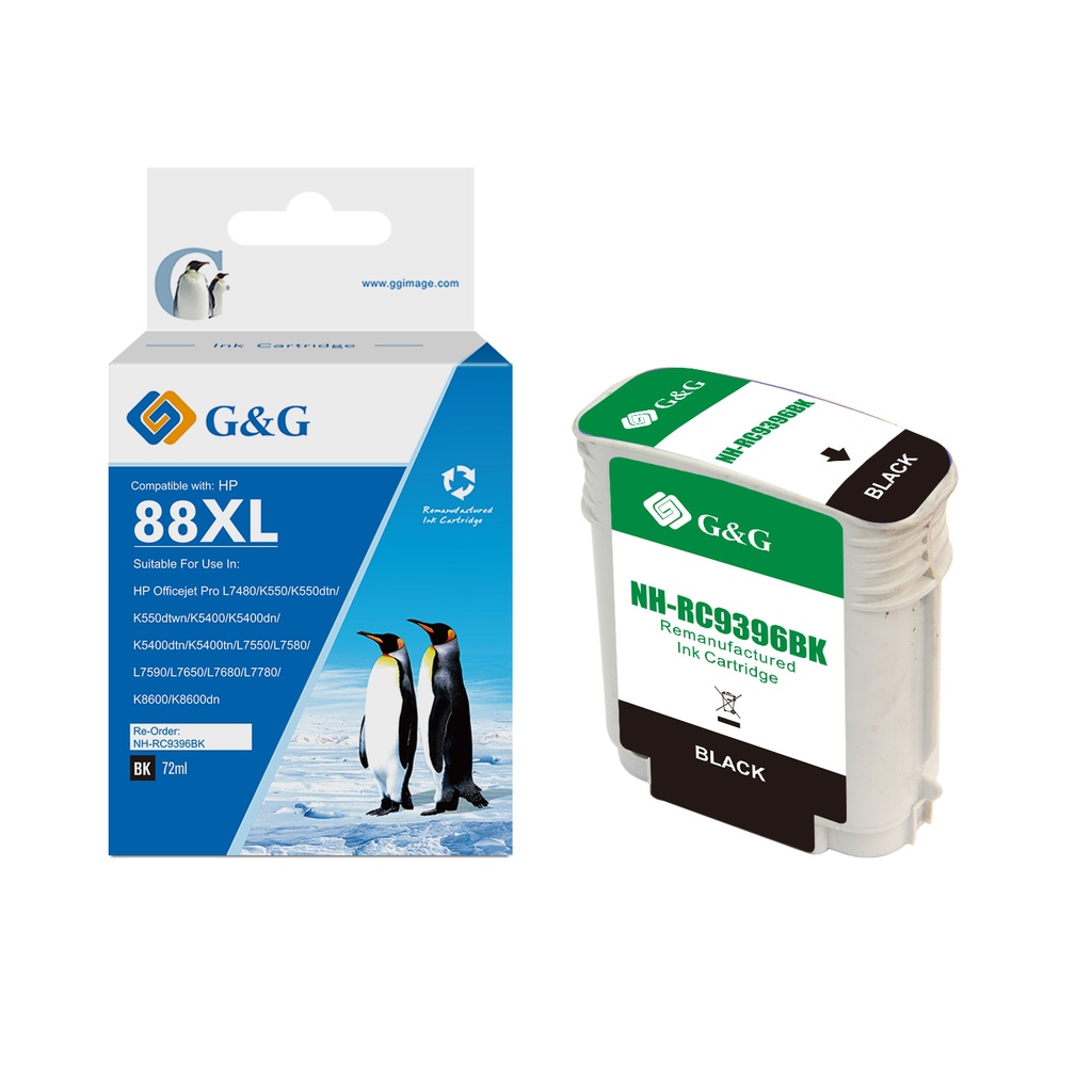 G&G Remanufactured HP C9396AN/C9385AN (088) Inkjet Cartridge B