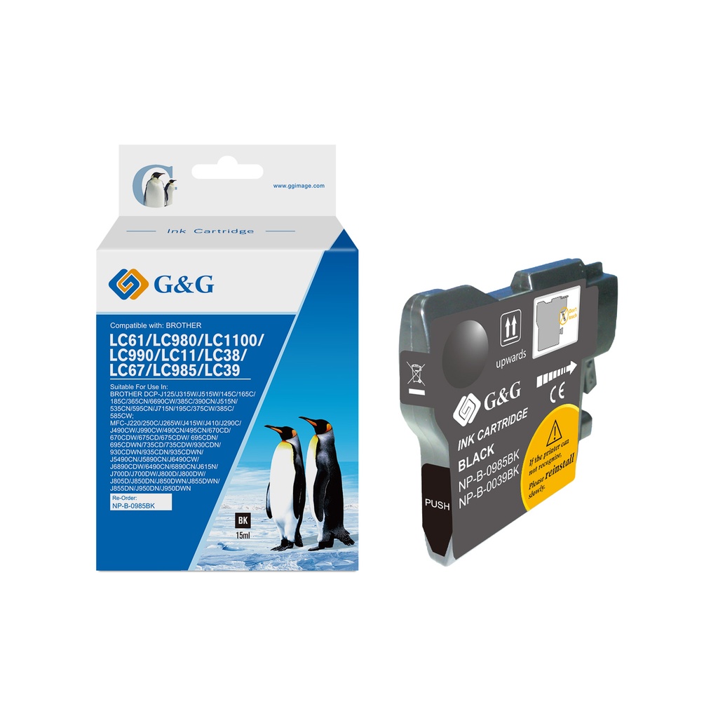 G&G Compatible Brother LC985BK Ink B