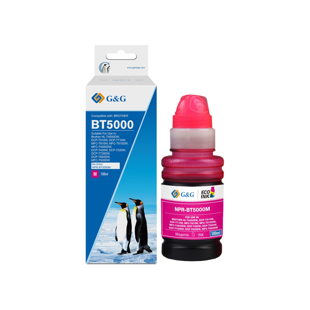 G&G Compatible Brother BT5000M Ecotank Ink Magenta