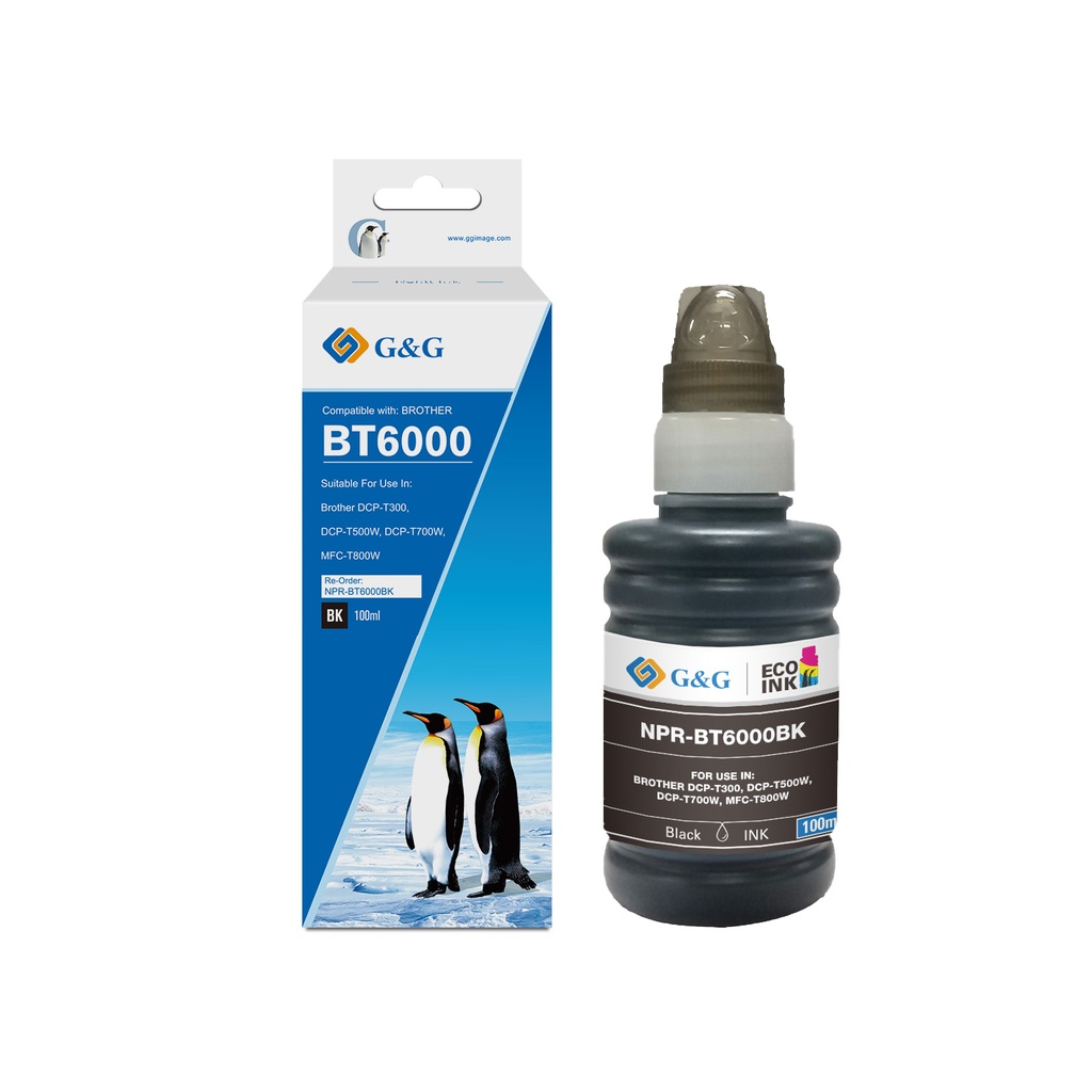 G&G Compatible Brother BT6000BK Ecotank Ink Black