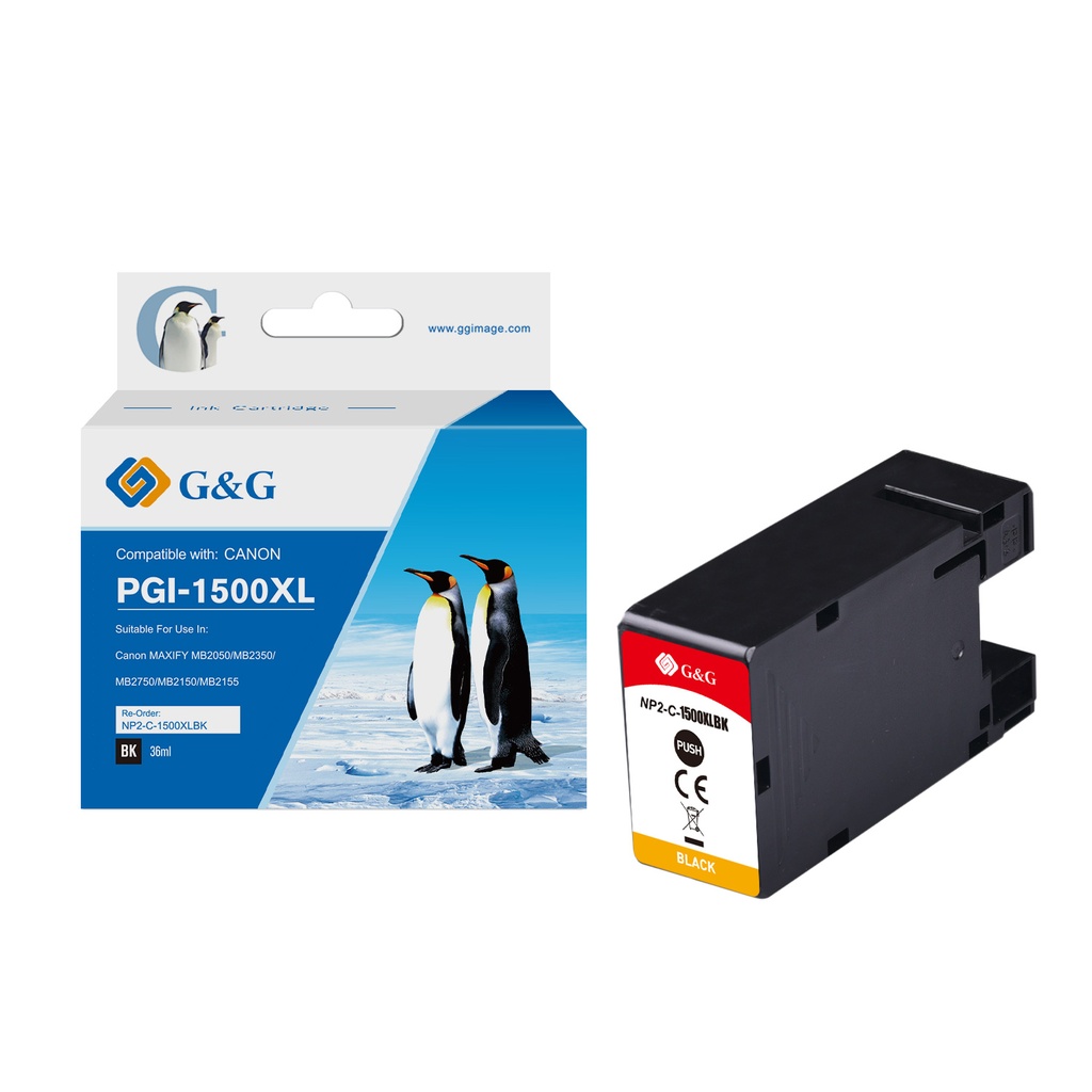 G&G Compatible Canon PGI-1500XLBK Ink B