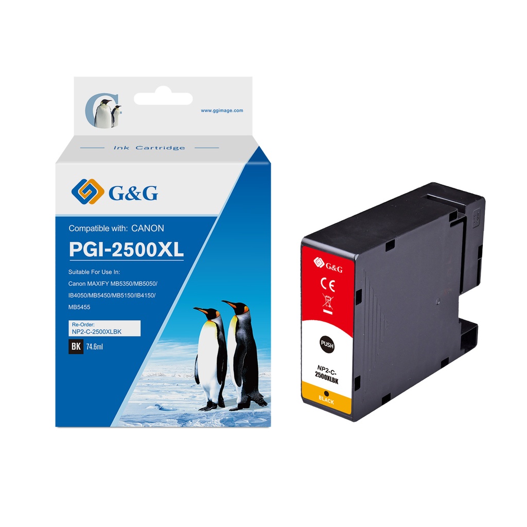 G&G Compatible Canon PGI-2500XLBK Ink B
