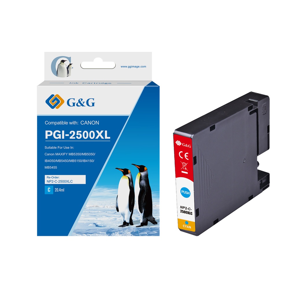 G&G Compatible Canon PGI-2500XLC Ink C