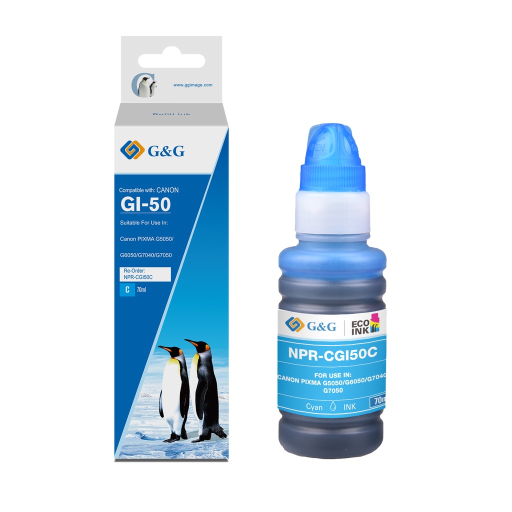 G&G Compatible Canon GI-50C Ecotank Ink C