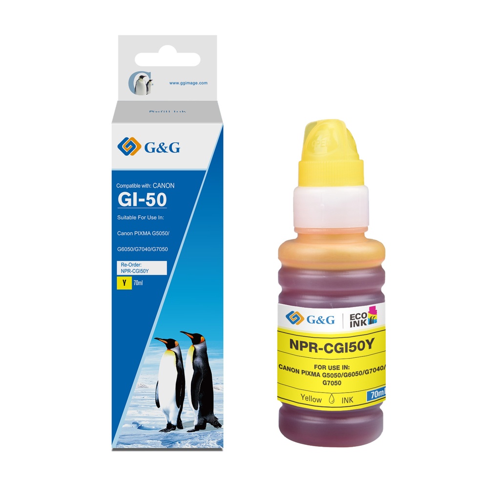 G&G Compatible Canon GI-50Y Ecotank Ink Y