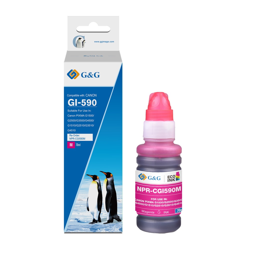 G&G Compatible Canon GI-590M Ecotank Ink Magenta