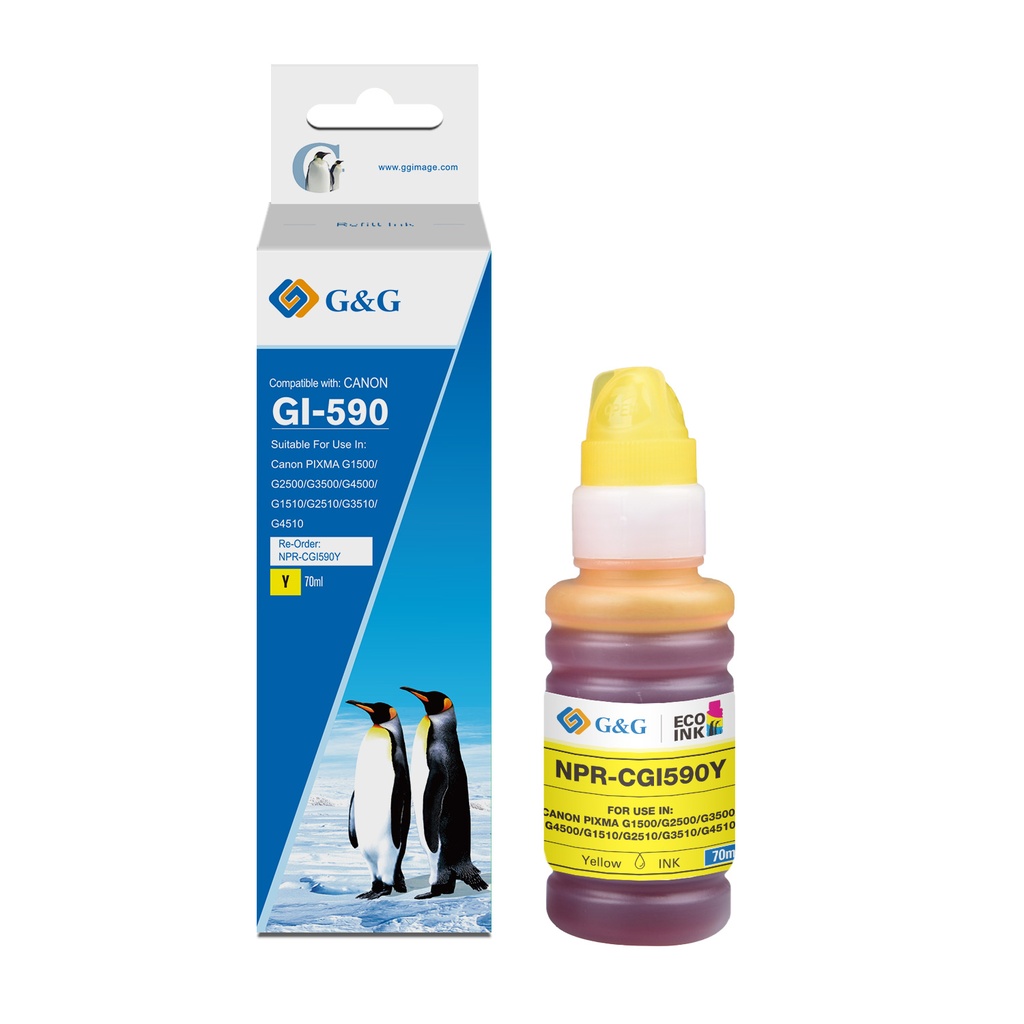 G&G Compatible Canon GI-590Y Ecotank Ink Y