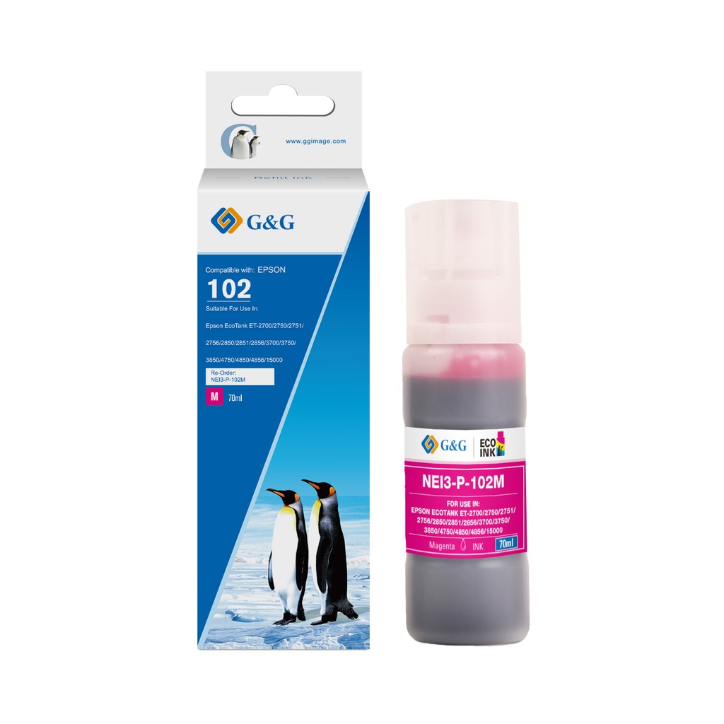 G&G Compatible Epson C13T03R340 (102) Ecotank Ink Magenta