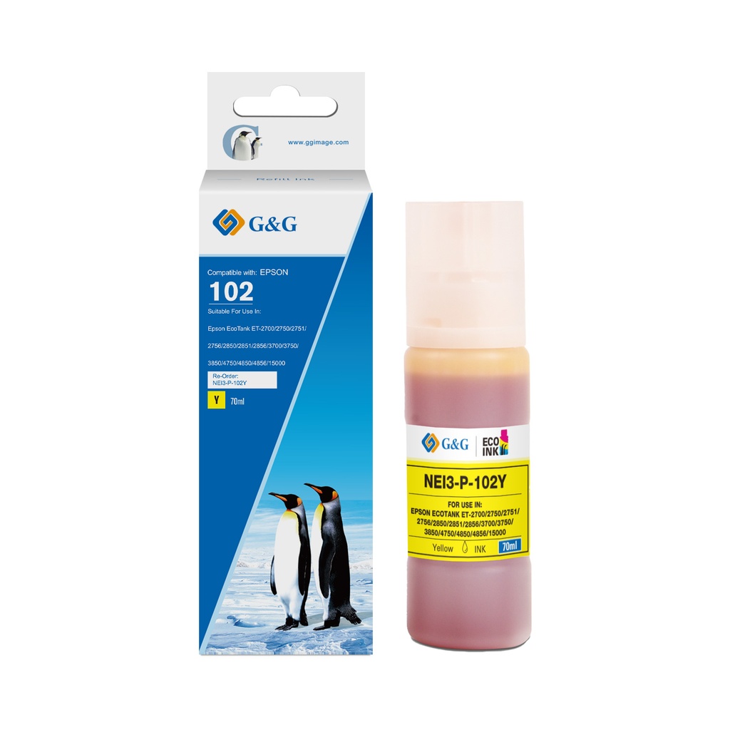 G&G Compatible Epson C13T03R440 (102) Ecotank Ink Yellow