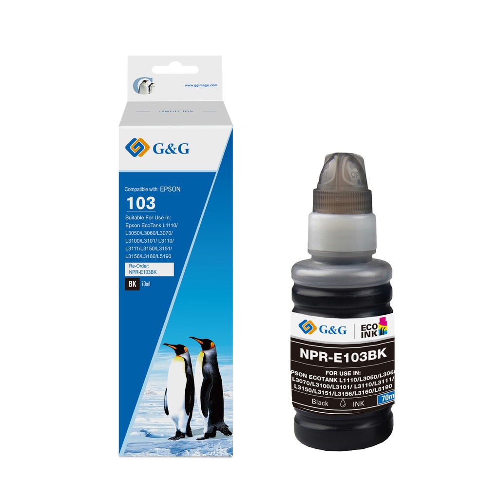 G&G Compatible Epson C13T00S14A Ecotank Ink Black