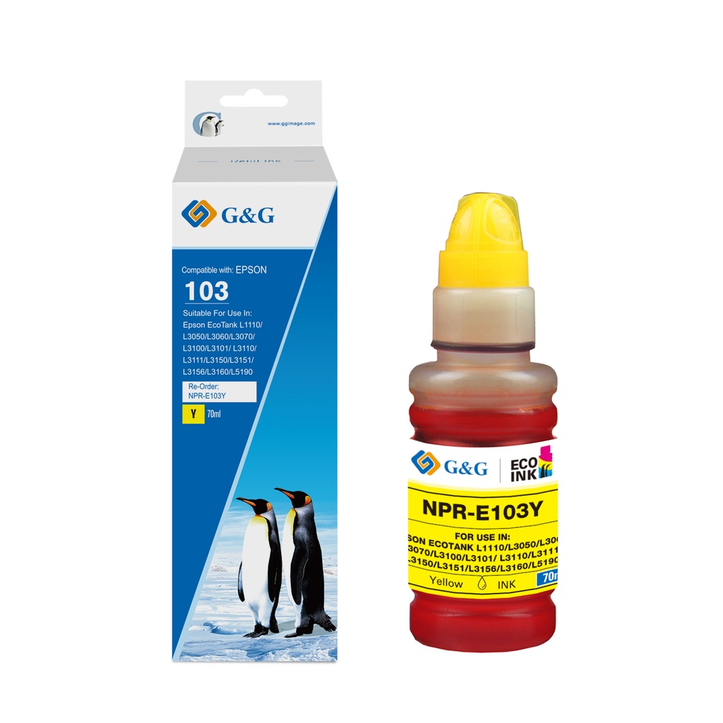 G&G Compatible Epson C13T00S44A Ecotank Ink Yellow