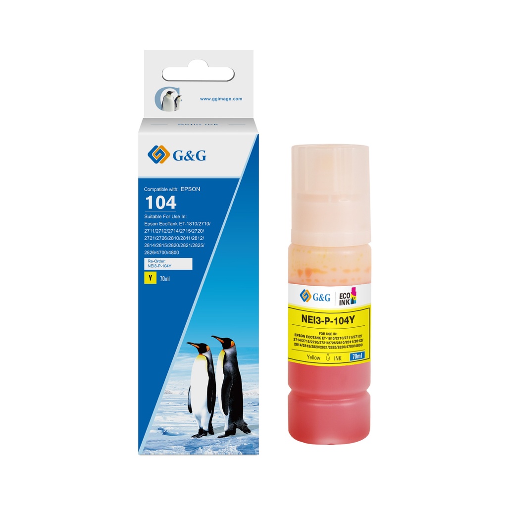 G&G Compatible Epson C13T00P440 Ecotank Ink Yellow