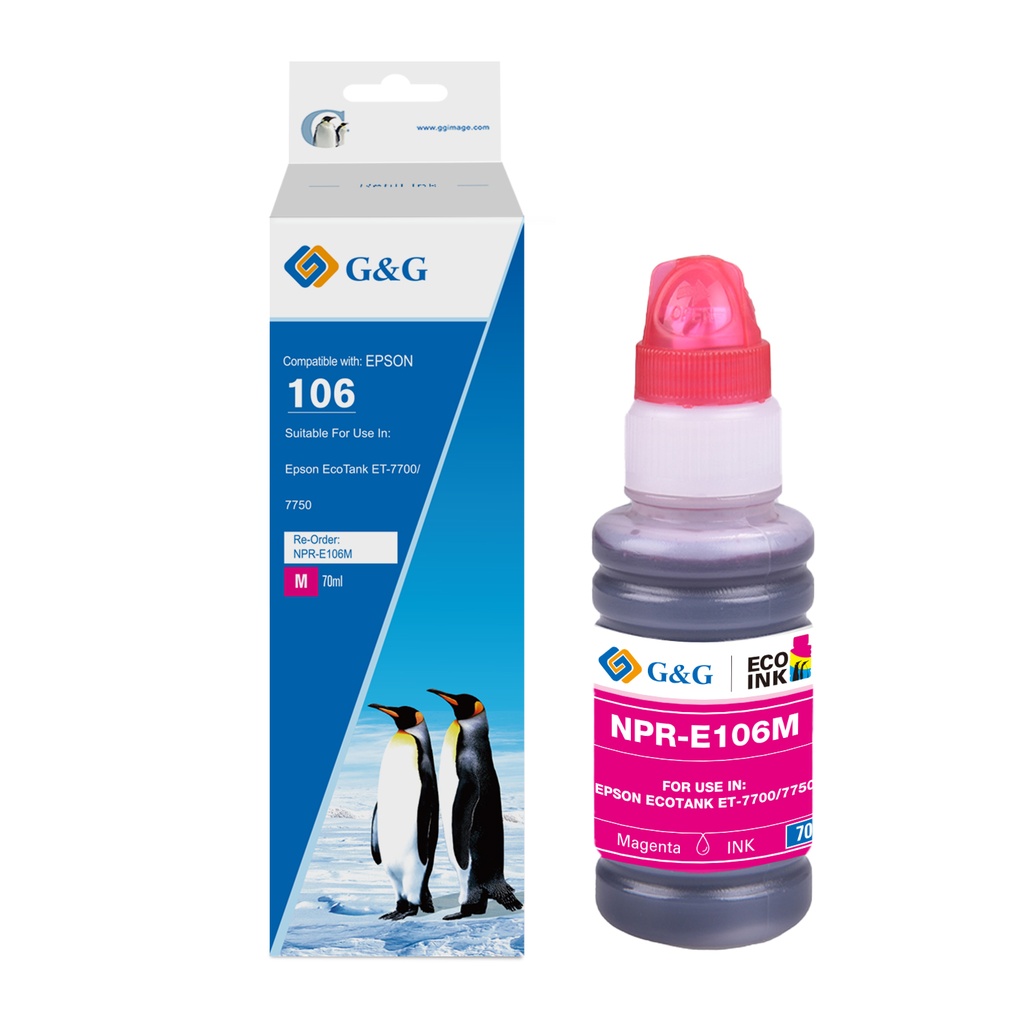 G&G Compatible Epson C13T00R340 Ecotank Ink Magenta